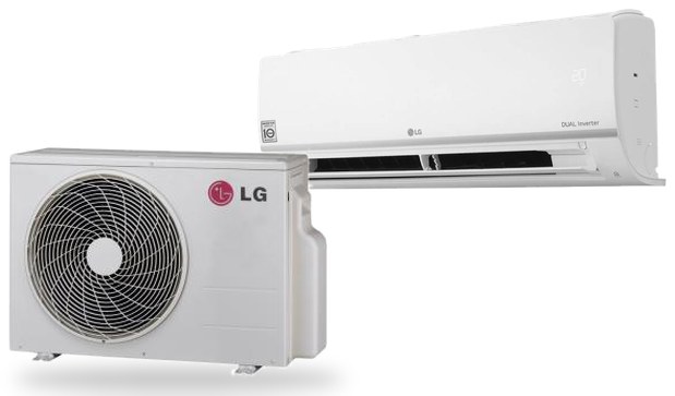 LG airco binnenunit en buitenunit